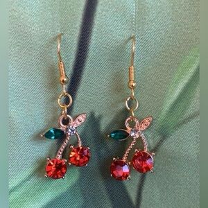 !!HANDMADE CHERRY EARRINGS!!